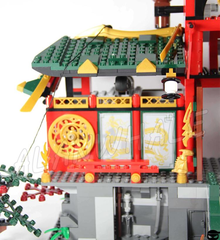 1223pcs Shinobi Battle for City Temple Huge Entrance Doors Dragon Windows Glider 9797 Building Blocks Toys Compatible With Model