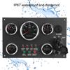 12V/24V Gauge Cluster Oil Pressure Level Water Temperature Voltage Display with Ignition Keys Oil Pressure Gauge Yacht Voltmeter