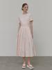 Etmont Half Sleeve Pleats Dress, Peach Pink