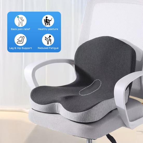 Seat with Sciatica Back Support Memory Cushion Relief Cushion with Backrest
