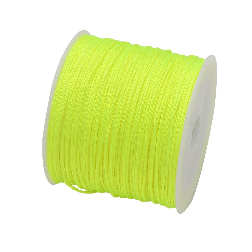 50Yds 0.8mm Crafts Nylon Cord For Jewelry Making Beading Braided Nylon Satin String for Bracelets Rattail Trim Chinese Knot