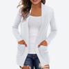 Palton Damă Culoare Solidă Simplu Tricotat Cusături Excelente Cardigan Pulover de Toamnă pentru Purtare Zilnică