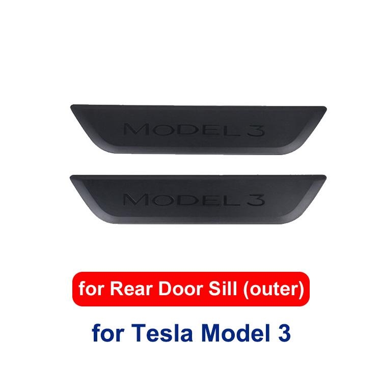 Front Rear Door Sill Protector for Tesla Model 3 2025 Guard Anti-Scratch Cover Model3 2025 TPE Protection Interior Accessories
