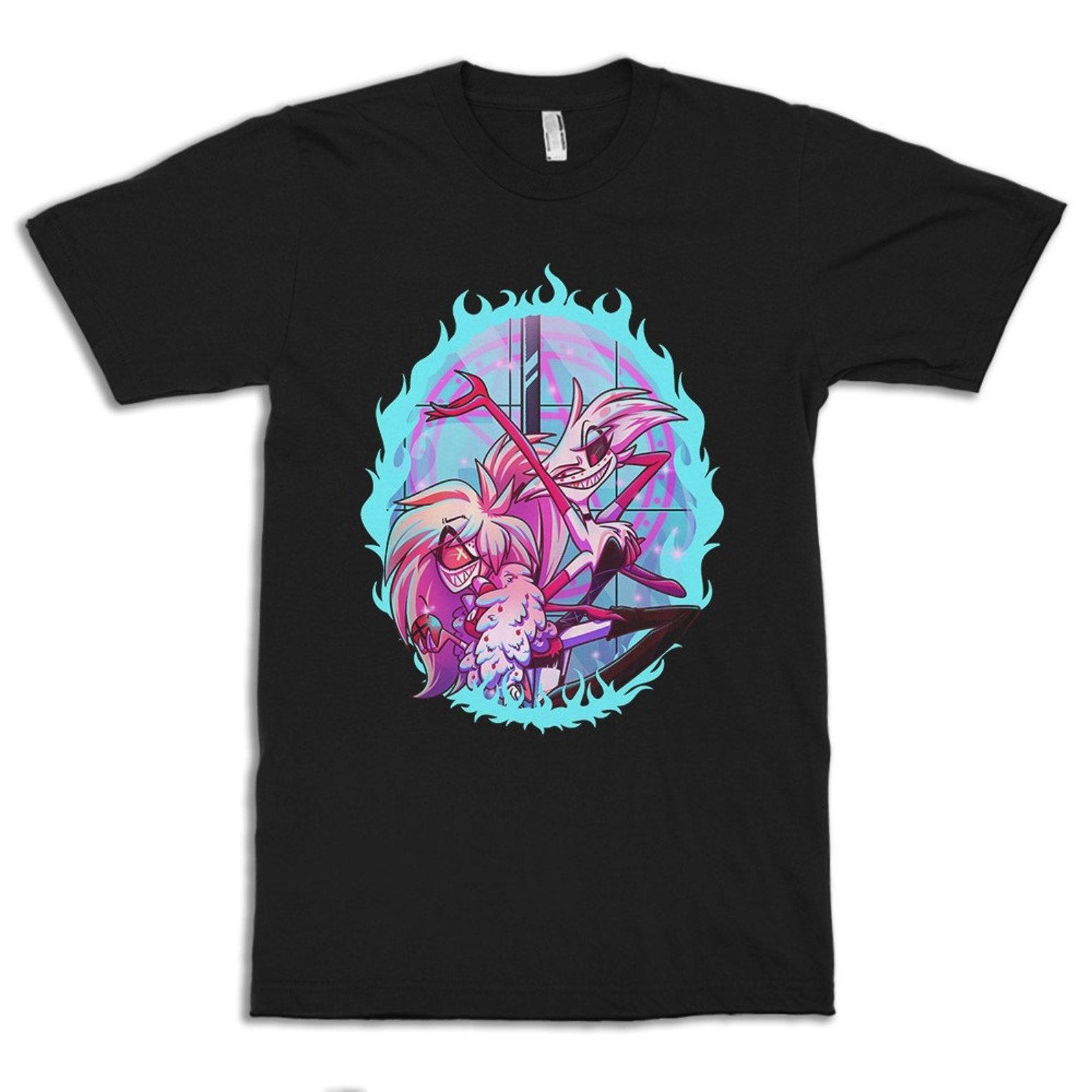 Hazbin Hotel Cherri Bomb and Angel Dust T-Shirt, Men s and Women s Sizes (bf-137) S