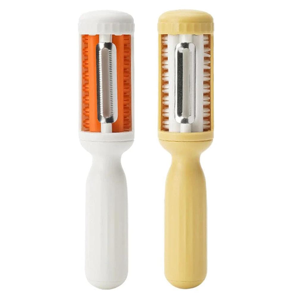 2-In-1 Swivel Vegetable Peeler Multifunctional Fruit Potato Vegetable Peeler Rotating Design Potato Scrubber Brush Kitchen Tools