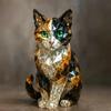 Niedliche handgefertigte Kristalltierfiguren-Sammlung Katze Hund Langlebige Glastierstatue Kristallkunstwerk für Heim- Bürodekoration