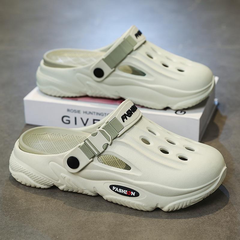 Fashion New Men Slippers Summer Slides Dual-purpose Sandals EVA Soft-sole Upsteam Shoes Unisex Indoor Outdoor Walking Beach Shoes