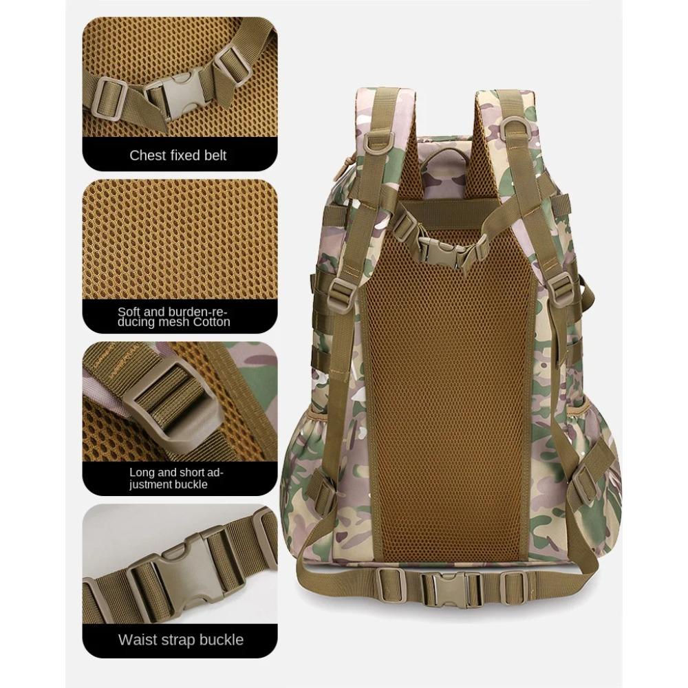 Rucsac Militar 40L Impermeabil pentru Pescuit, Vânătoare, Trekking, Tactic, Sporturi în Aer Liber, Camping, Drumeții, Rucsacuri de Zi