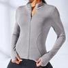 New Yoga Coat Short Sports Jacket WOMEN'S Fitness Clothes Slimming Body Sculpting Zipper Yoga Jacket