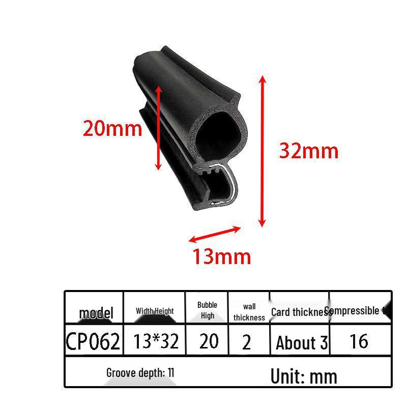 Customizable EPDM U-Shaped Rubber Sealing Strip for Electrical Cabinets and Car Doors