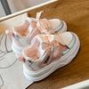 Mädchen Freizeitschuhe im College-Stil Weiß Frühling und Herbst Mesh Atmungsaktive Sportschuhe Jungen Rutschfeste Dad-Schuhe