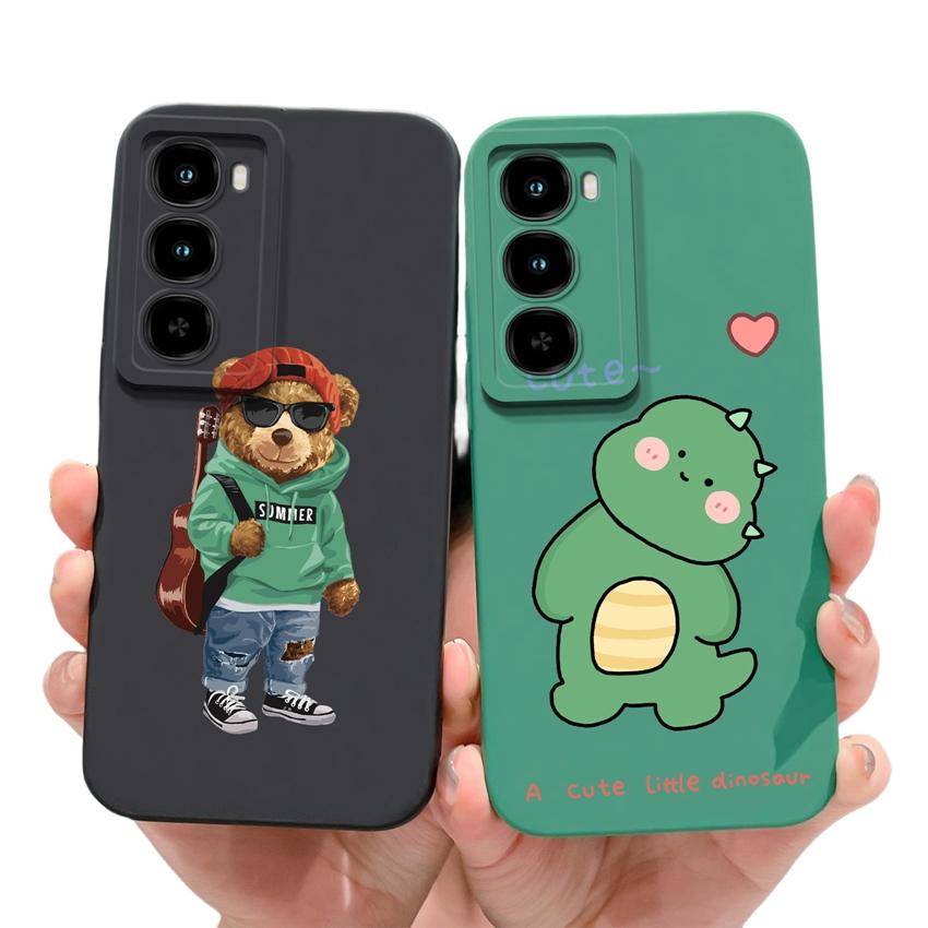 Cover Per itel City 100 C671L 6.75 pollici Custodie per Telefono Moda Fantasia Orsetto Orsetto Morbido Silicone Liquido Antipolvere Custodia Protettiva
