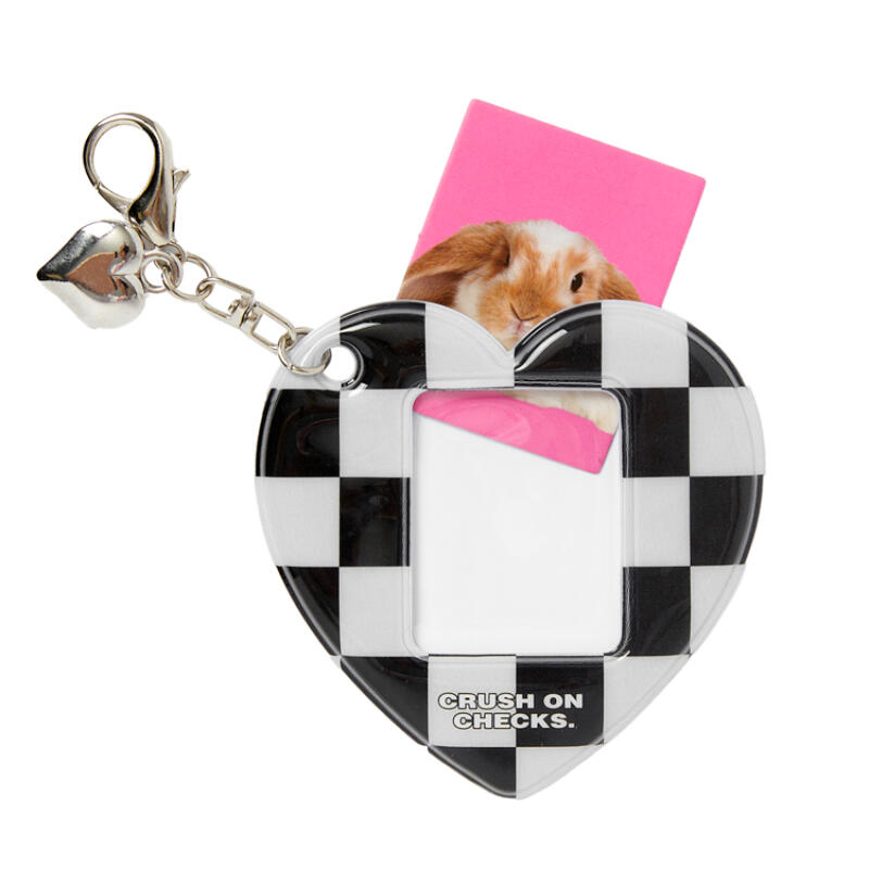 Heart Charm Checkerboard Keyring (28003037)