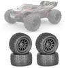 Remote Control Model Rubber Car Supplies Beadlock Wheel Mud Terrain Tires Set Wheel Tires Detachable Fine Car Parts
