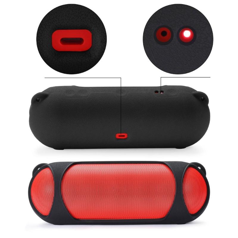 Portable Loudspeaker Silicone Case Protective Cover Skin for Dustproof and Shockproof Sleeve with Strap belt