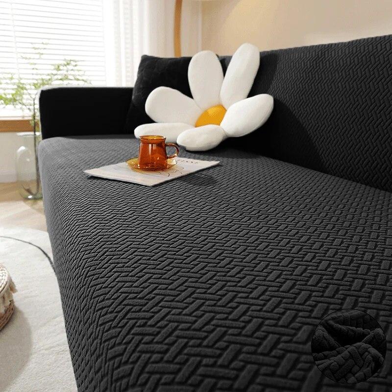 Jacquard Elastic Sofa Covers Geometric ArmChair Knitted Sofa Couch Slipcovers Chair Protector For Living Room L Shaped