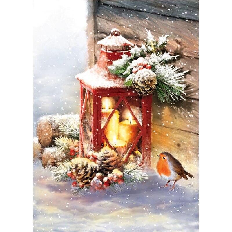 Noua pictură cu diamante 5D DIY Snowbird Broderie cu diamante Peisaj cu strasuri Artizanat Burghiu rotund complet Decor pentru casa Cadou de artă