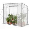 Walk-in Greenhouse, 195 X 77 X 168 Cm Greenhouse for Outdoors with Windows, Durable PE Cover, Roll-Up Zipper Door, Walk In Green House Kit, Portable