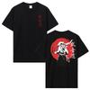Samurai Spirit Pure Cotton Fashion Breathable Men's T-shirt Back Print T-shirt Men's Cotton Retro Pattern T-shirt Harajuku Ca...