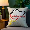 Nurburgring Sport Car Pillow Case Plush Fabric Soft Double Sided Print Sofa Cushion Cover Throw Pillow Covers