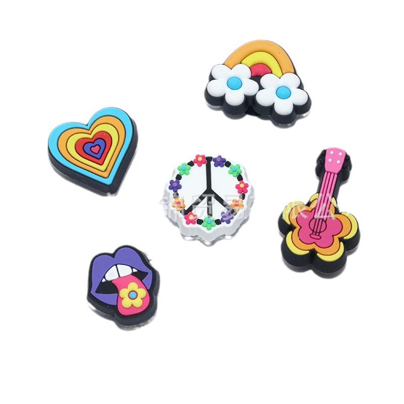 24 PCS Cute Cartoon Shoe Charms for Garden Shoes - DIY Decorative Buckles Compatible with Clogs