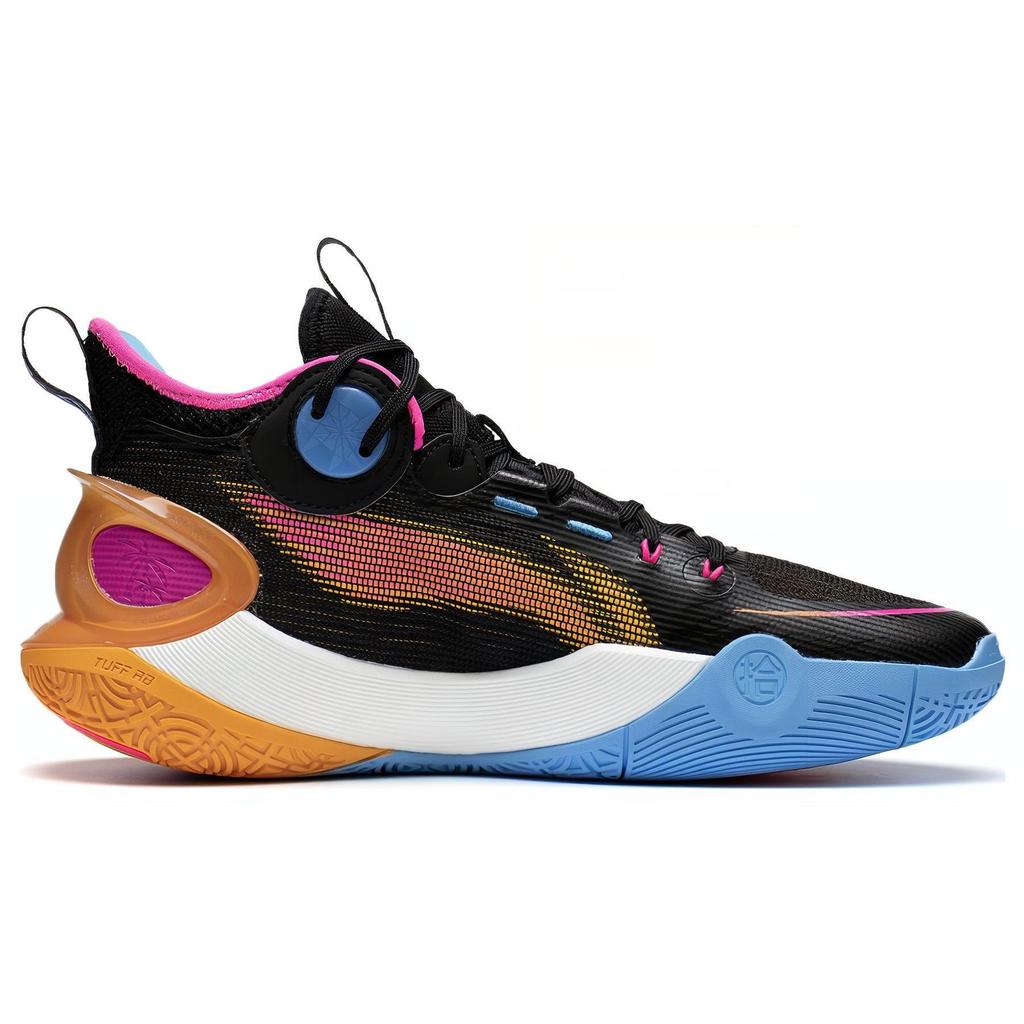 Li Ning SONIC 10 Ultra Mid top Abrasion Resistant Breathable Basketball Shoes Men's Black Blue Brown ABAS145-5