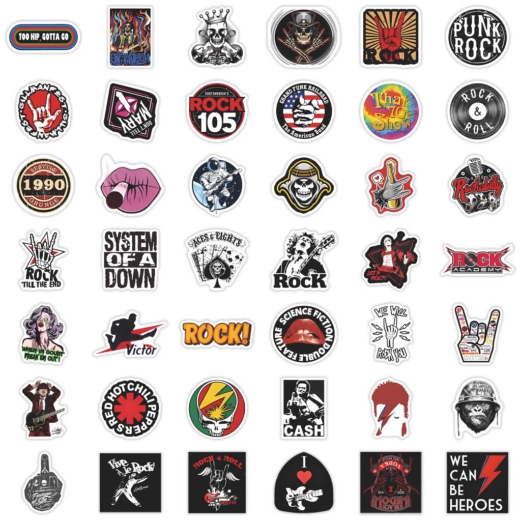 42-Piece Waterproof Hip Hop & Graffiti Sticker Set for Phone & Luggage Decoration