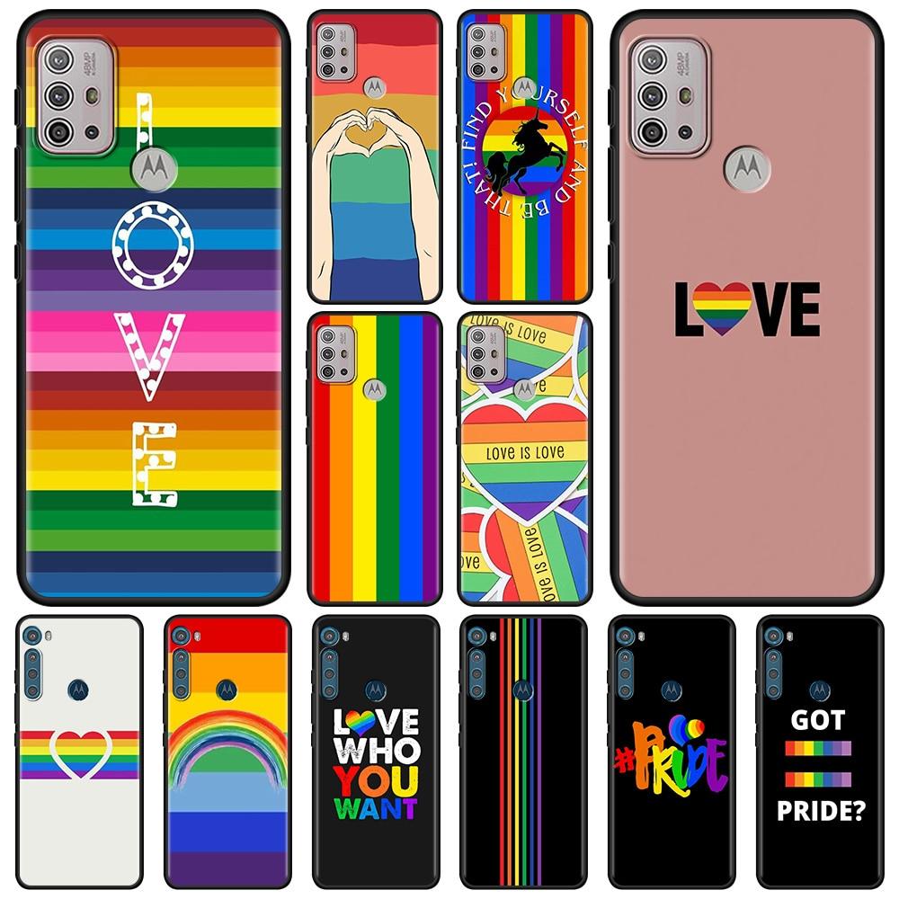 

Чохол Gay Lesbian Lgbt Rainbow Pride для Moto One Fusion Hyper Edge E6s Capa для Moto G30 G10 Power G9 Play G8 Lite G Stylus Moto G Stylus(2021)