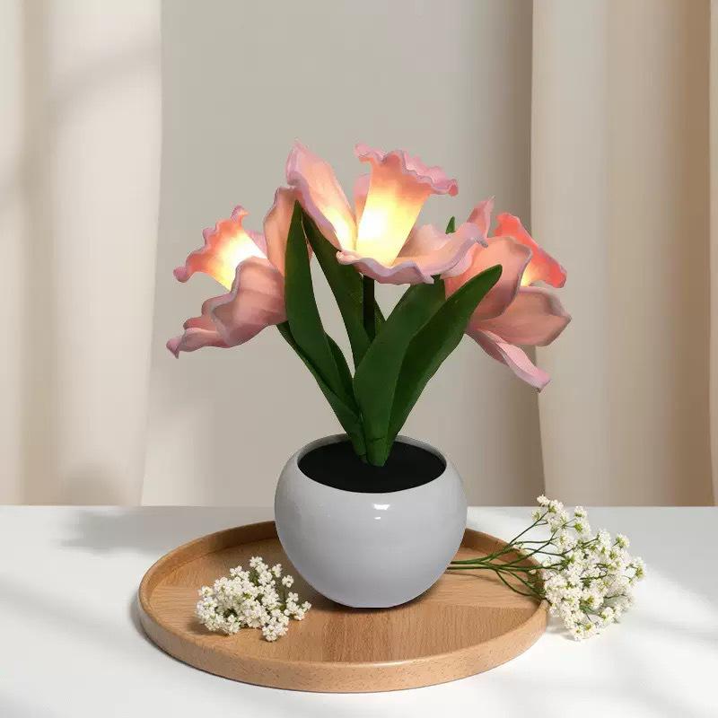 Elegant Tulip Night Light: High-End Decorative Bedside Lamp for Bedroom Ambiance