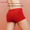 ThreeGun Men's Lucky Red Cotton Antibacterial Boxer Briefs 3-Pack Gift Set