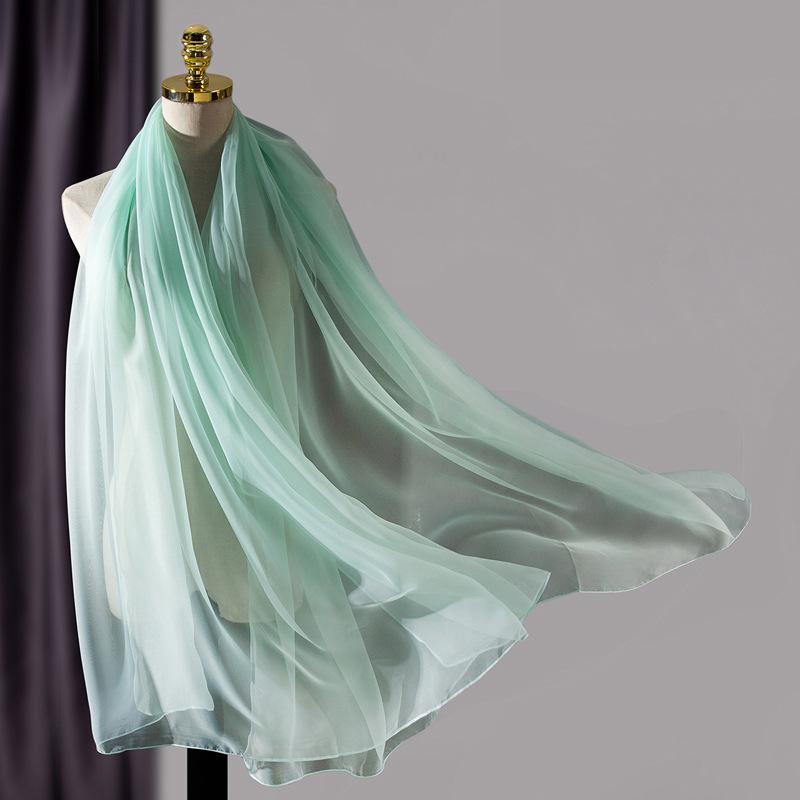 Fashion Solid Soft silk Scarf Spring and Autumn long Shawl Female Summer Sunscreen high quality Scarves Headband Hijab Bandana