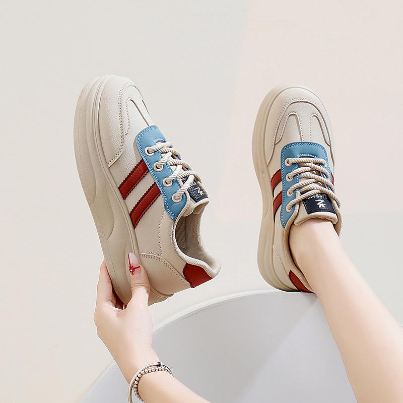 Autumn New Ins Breathable White Shoes Women's Low-Top Casual Board Shoes Platform Platform Shoes