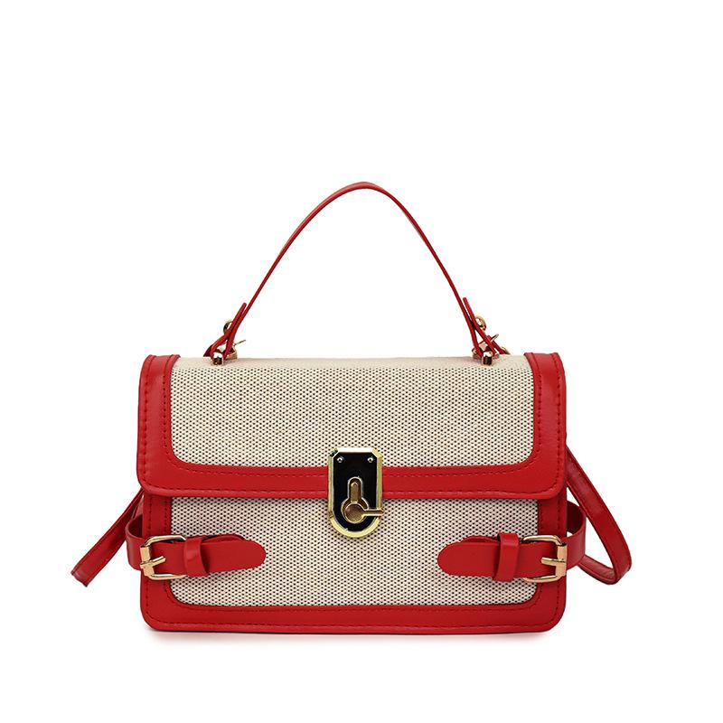 Today's popular bags, women's bags, fashion locks, shoulder handbags, foreign style color matching messenger small square bags