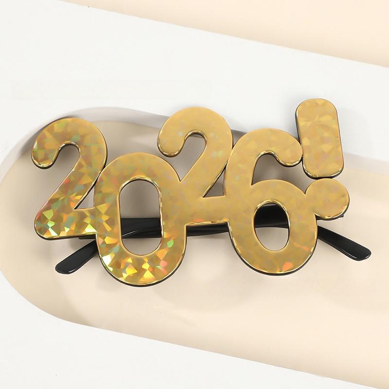 Ochelari de vedere cu numărul 2026 Ochelari An Nou Fericit Ochelari cu sclipici de diamant Ochelari de soare Recuzită Cosplay Decor pentru petrecerea de Crăciun Ochelari amuzanți