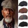 Retro čepice newsboy Pánské osmihranné klobouky Britské klobouky malířů Podzimní zimní baretky Kosočtvercové ploché čepice Hip hopové barety Gorras