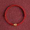 Fashion Handmade Woven Red Rope Bracelet For Couple Lucky Gold Color Calabash Charm Bracelet Good Fortune Bracelet New Year Gift