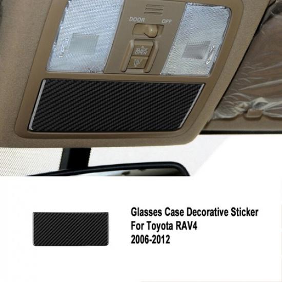 Real Carbon Fiber Reading Lights Lamp Panel Cover Trim For Toyota RAV4 2006-2012