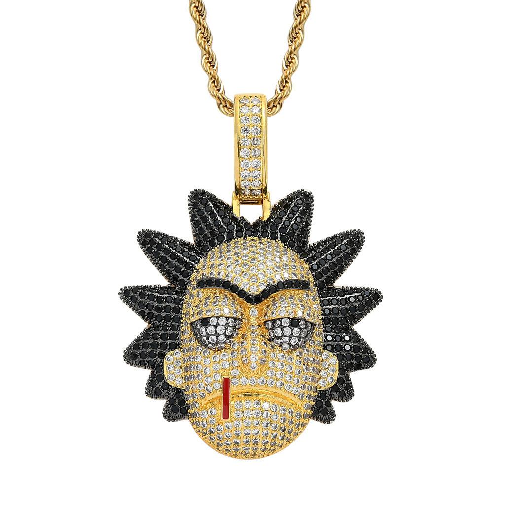 Rick Character Hip-hop Necklace золотой