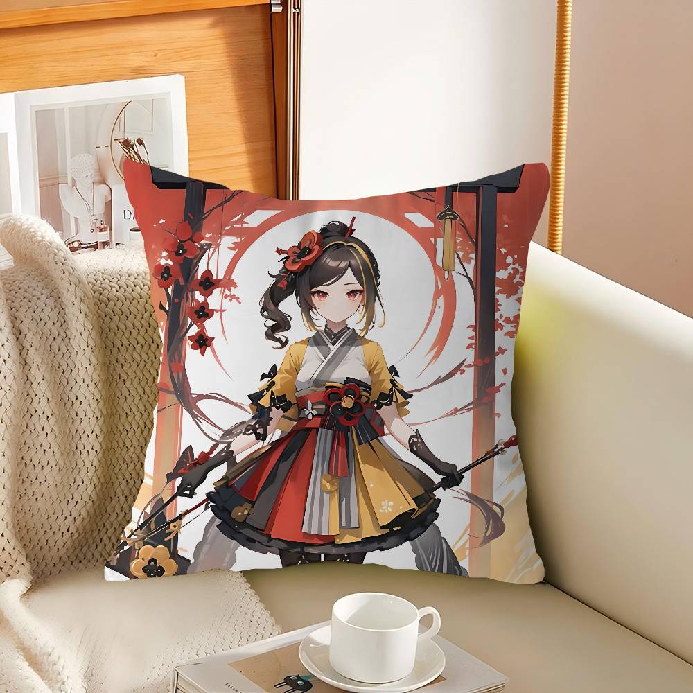 

Подушка Геншин Чиори Аниме Подушка Диван Кровать Подушка для головы Наволочка Чехол для подушки 45x45 см Мода 16x16Inch
