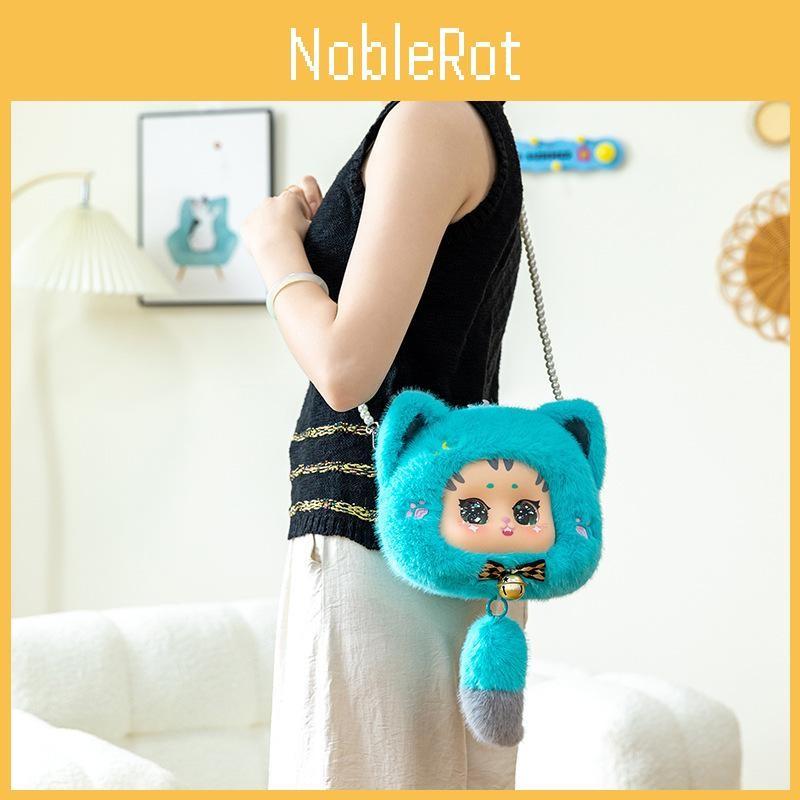 Cute Alice Theme Cat Rabbit Bear Plush Round Bag Kid Toy Decoration Pendant