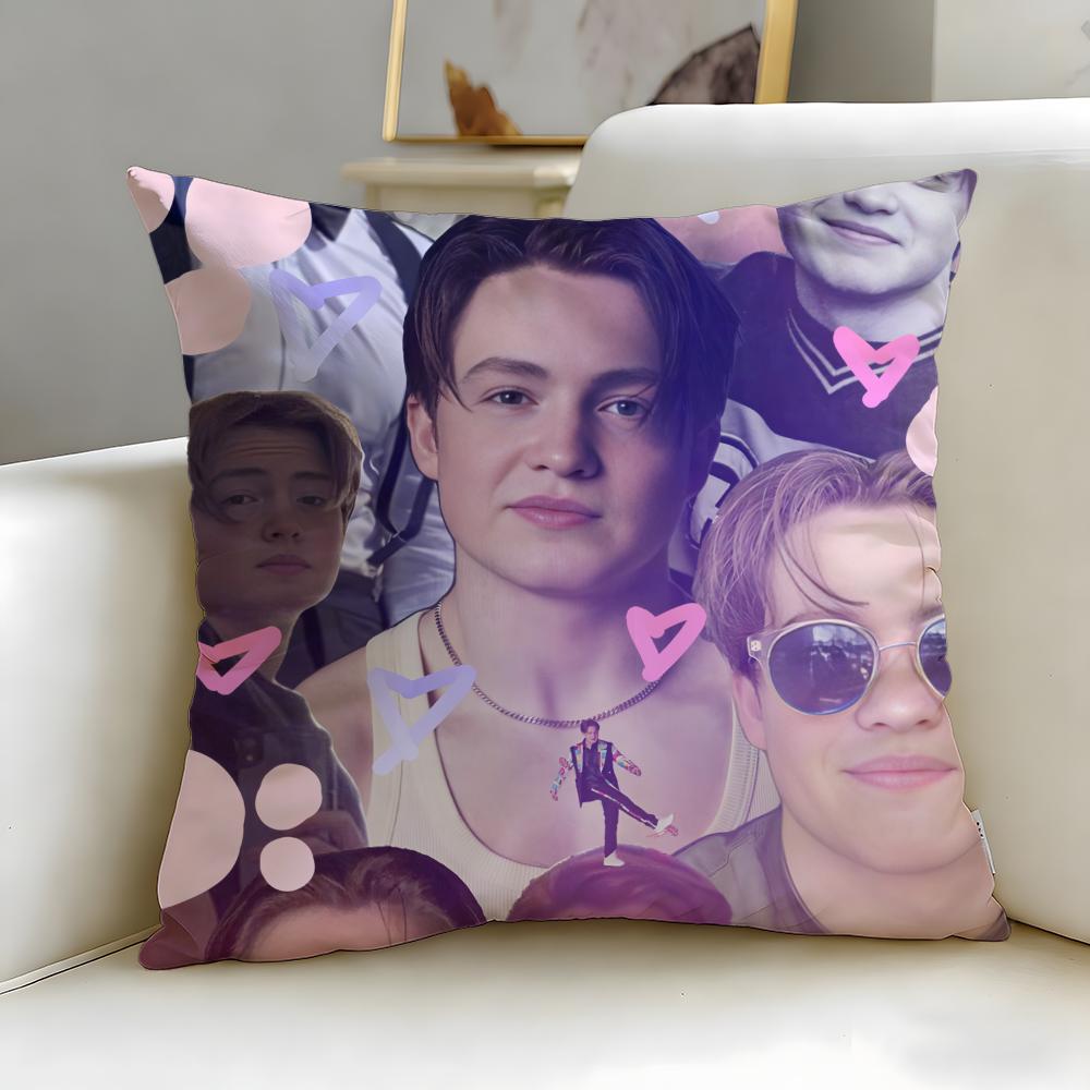 popular actor Kit Connor Cushion Cover Soft  EasyWash Pillow Case  Versatile for Couch Bed Travel and Office
