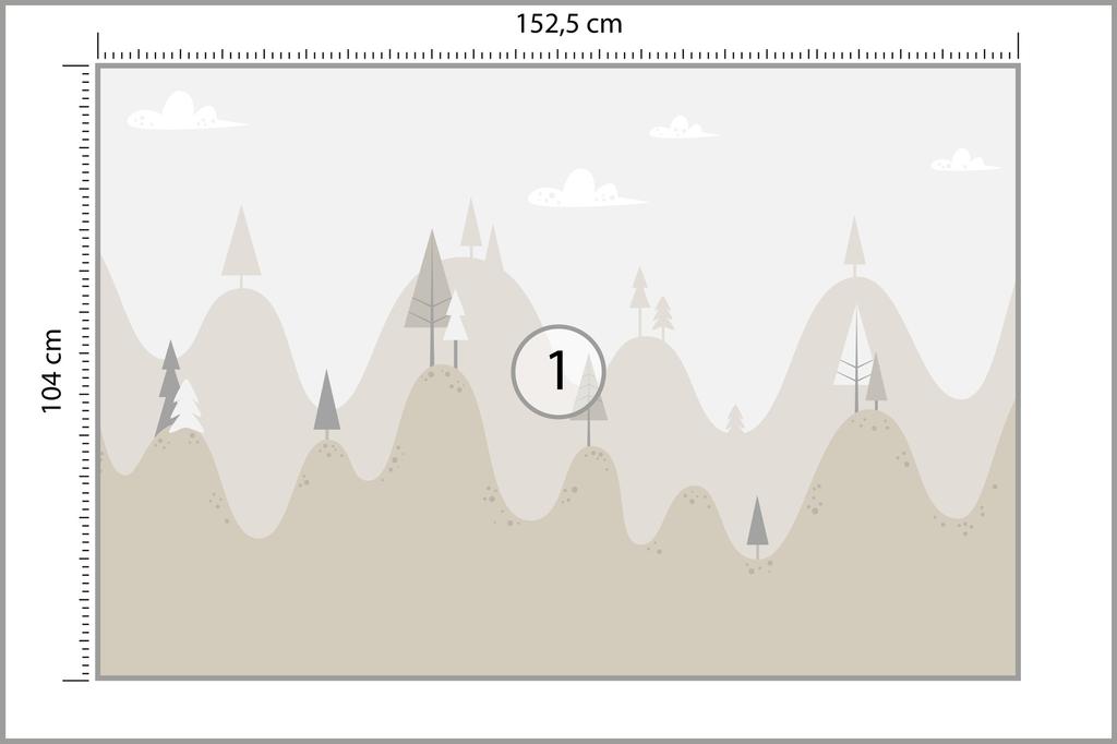 Photomural Fairytale Hills Structural Vinyl 152.5x104