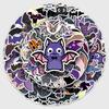 50 Cute Bat Graffiti Halloween Stickers for DIY: Perfect for Diaries, Skateboards, Water Bottles, and Luggage.
