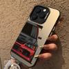JDM Sports Cars Male Men Electroplate Silver IMD Case For iPhone 15 14 16 Pro Max 11 12 13 7 8 Plus 16E X Shockproof Hard Cover