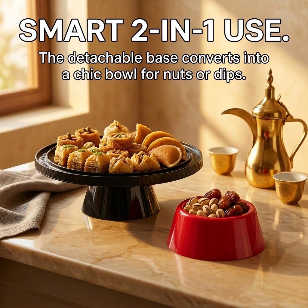 PET Plastic Cake Stand Detachable Serving Plates Stackable Fruit Bowl Snack Dish Reusable Dessert Display Tableware Party