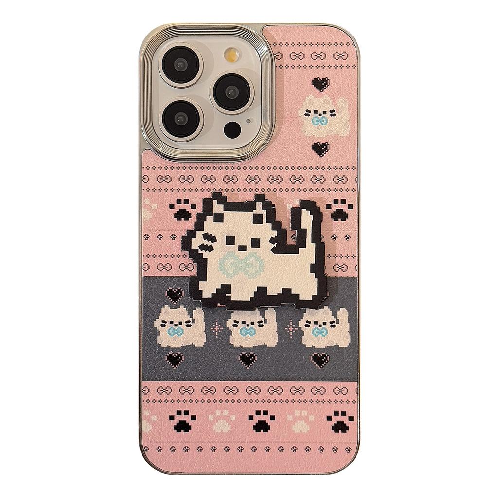 Fair Island Cartoon Apple 16 Mobile Phone Case 14promax Leather 15 Suitable for IPhone 13 Electroplated Hard 11 Couple