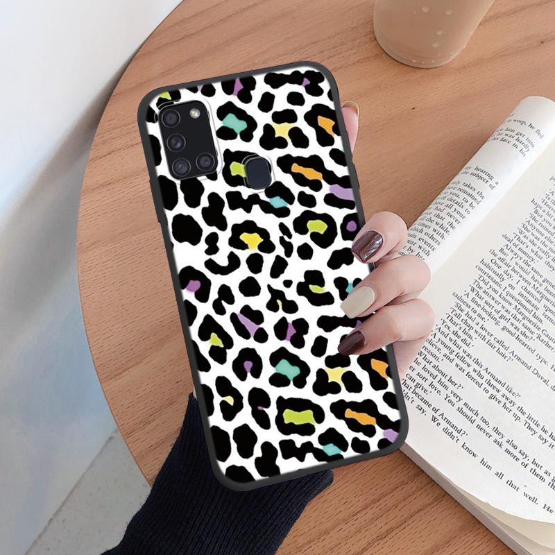 For Samsung Galaxy A21S A50 A51 A52 A32 A31 Phone Case Fashion Leopard Print Pattern Soft Silicone Fundas Protective Cover Shell