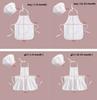 Baby Chef Apron Photography Props Hat for Kids Costumes Newborn Chef Baby Cook Costume Baby Photography Props 2pcs/set
