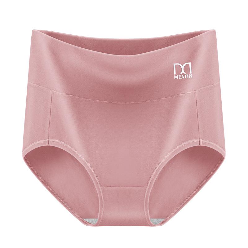 Meiya Ting Classic Women's Mid-Rise Cotton Briefs: Solid Color, Breathable, Antibacterial Crotch