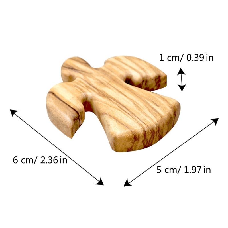 Handgefertigtes Gebetskreuz Christliches Geschenk Kreuz Handgeschnitztes Holzkreuz Glaube und Hoffnung Glattes Handwerk Geschenk für Christen